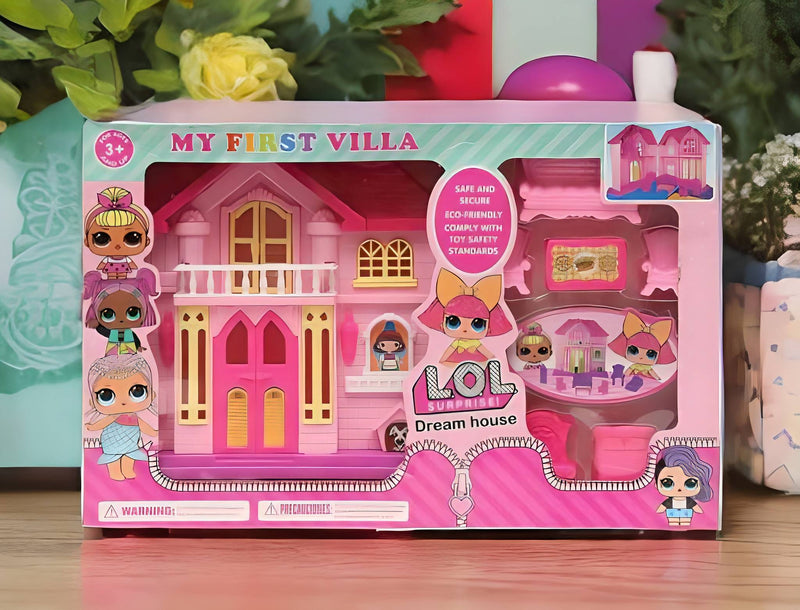 Beautiful Doll House ,Dream villa Of Dolls.Doll House With accessories