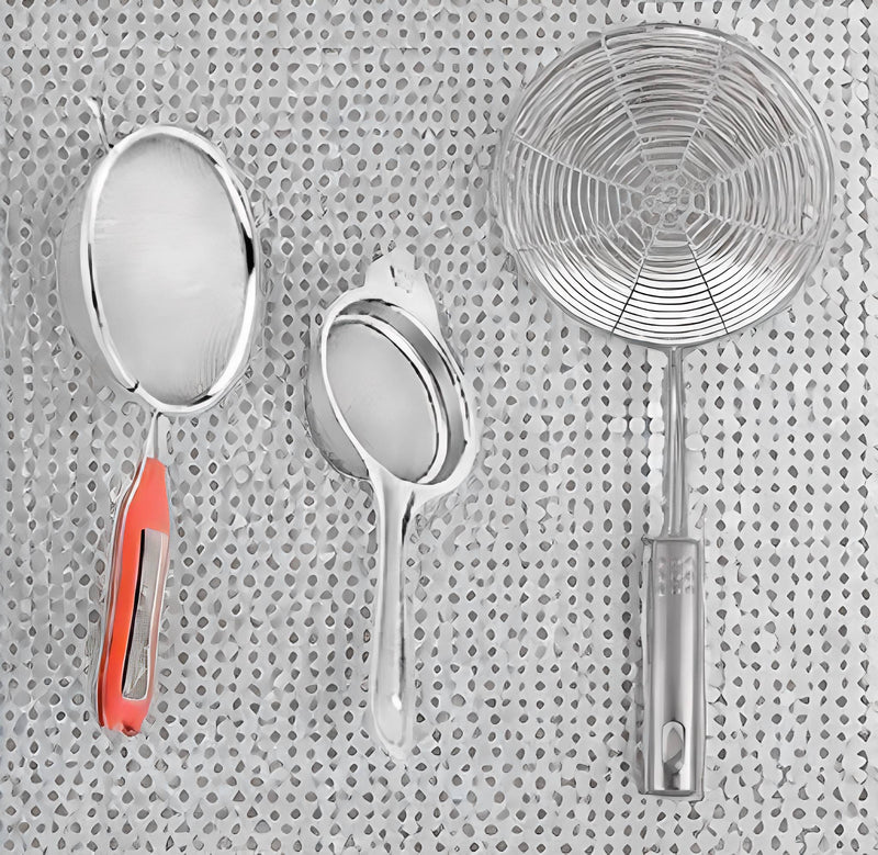 Big Size Oil Filter Food Tong Stainless Premium Quality Steel Strainer Kitchen Filter Mesh Spoon Fried Food Oil Strainer Clip Kitchen Tool IPC