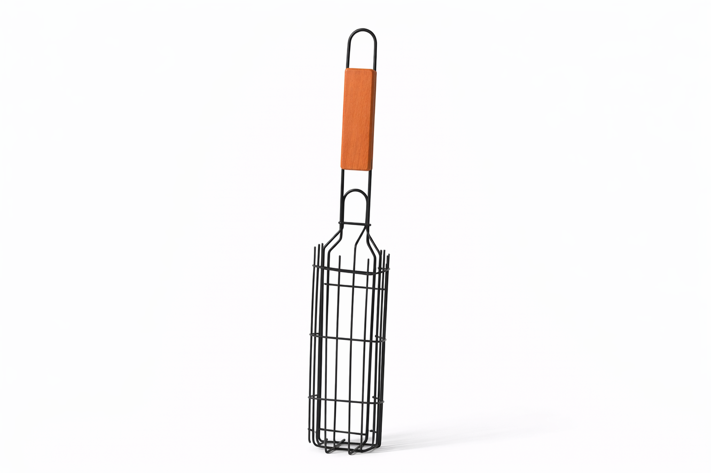 BBQ Corn Grilling Basket with Wooden Handle – Wire Grill Cage for Corn, Fish & Vegetables | Outdoor BBQ Accessory Pakistan