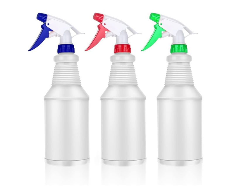 Empty Spray Bottles 3 Pieces 750 ml Refillable Plastic Spray Bottle with Spray and Jet Modes for Cleaning Kitchen Garden Watering Plants Pack of 2