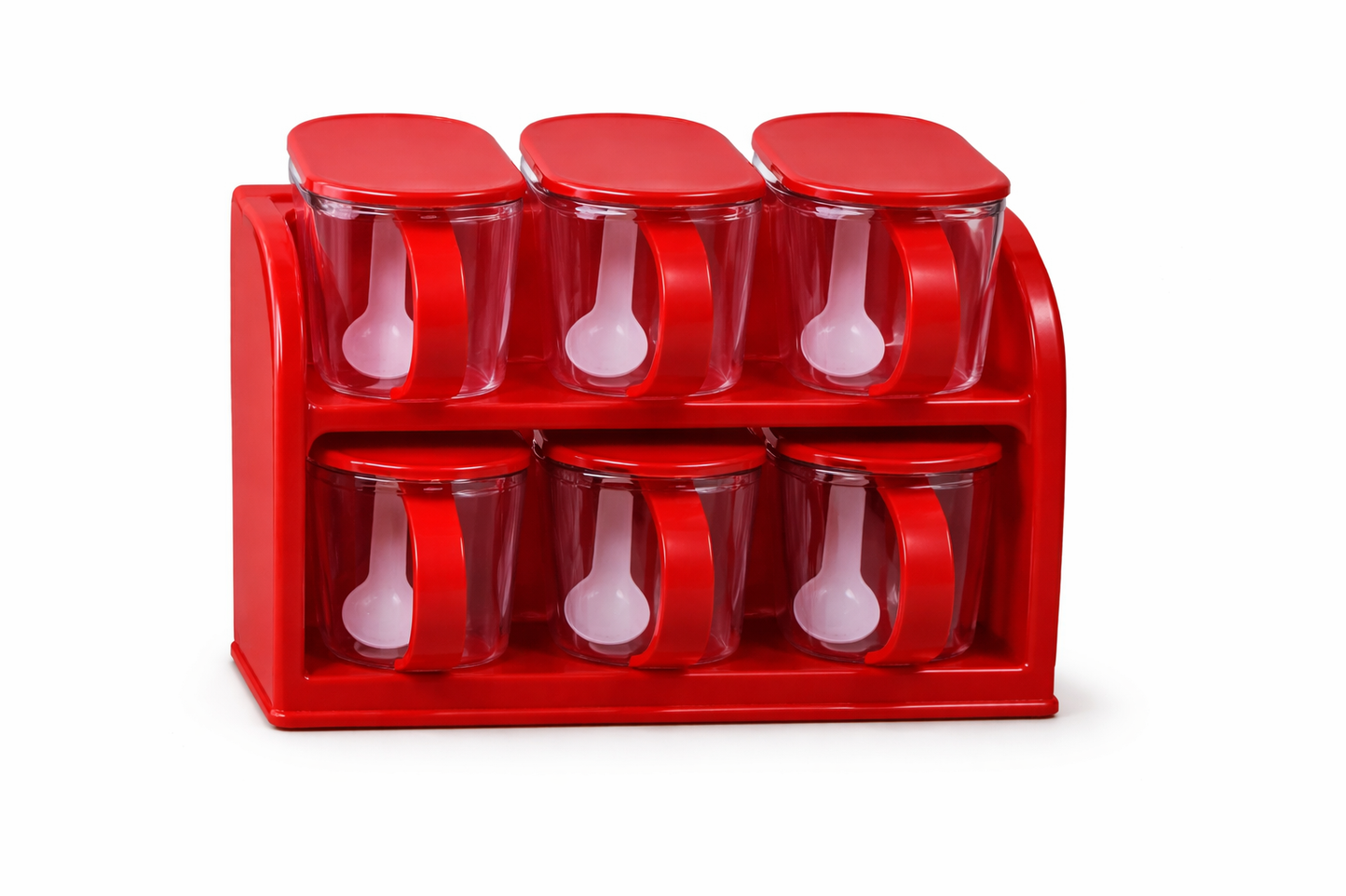 Wall Mountable Cooking Joie Smart Spices Storage Jars Rack Multicolour