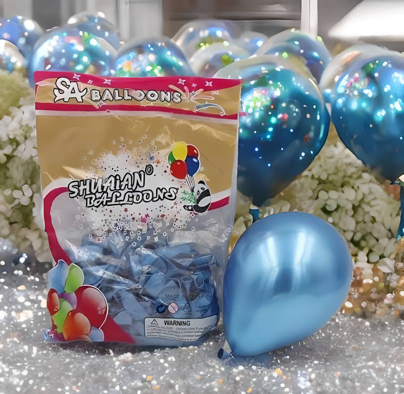 PackOf3 - 100 Balloons (50 Blue 50 White)