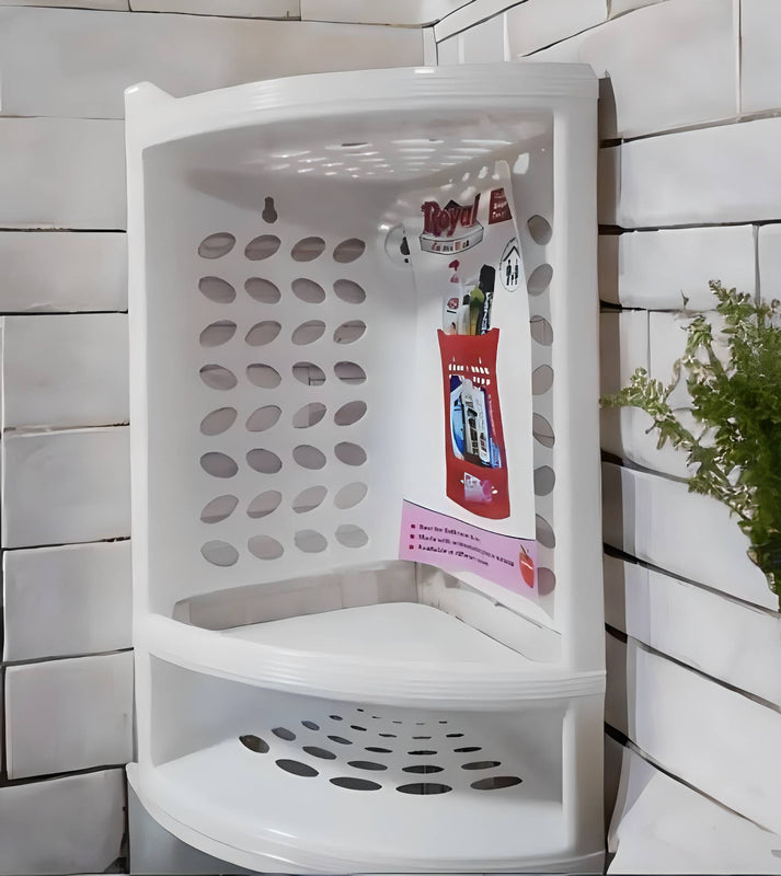 Royal Multi Purpose Plastic Small size Corner Rack 31ayer Stylish Storage Shelf for KitchenLiving RoomBathroom Plastic Corner Rack
