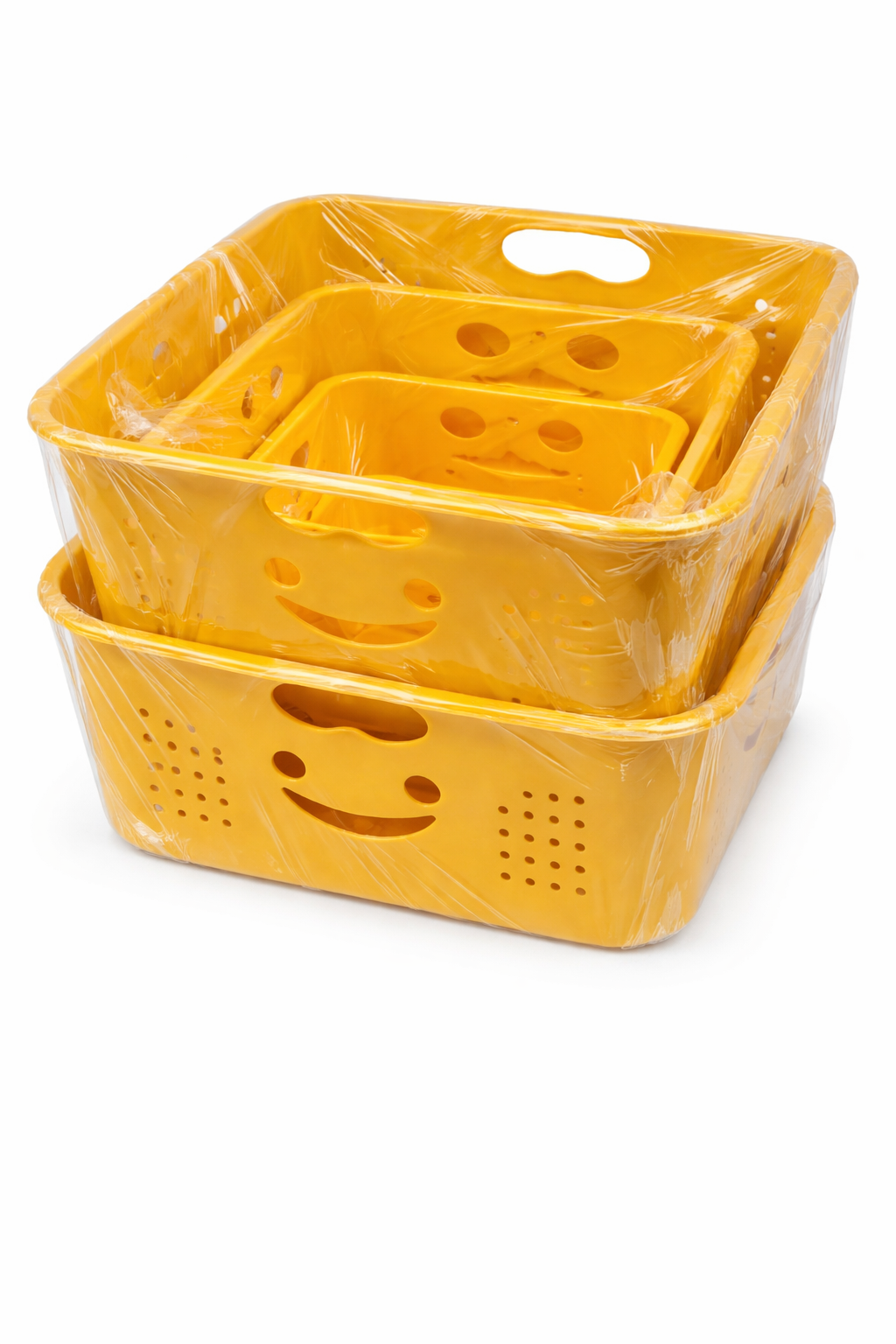 Smiley Organiser Basket Without Cap Pack of 3