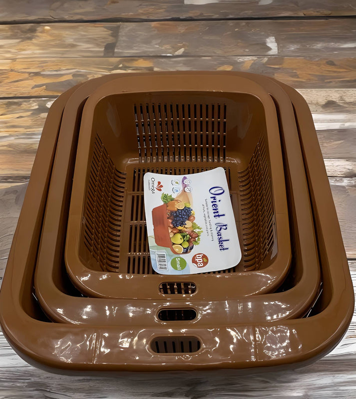 fruit vegetable basket Set 3pc plastic