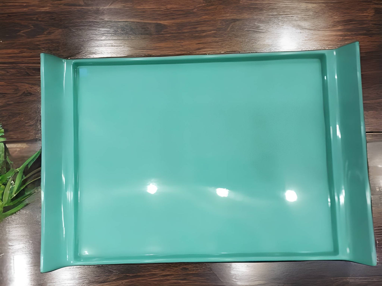 Premium Melamine Tray Stylish Rectangular Design for Versatile Serving Easy to Clean - Ideal for Indoor & Outdoor Use - Perfect for Tea, Coffee, Breakfast, and More
