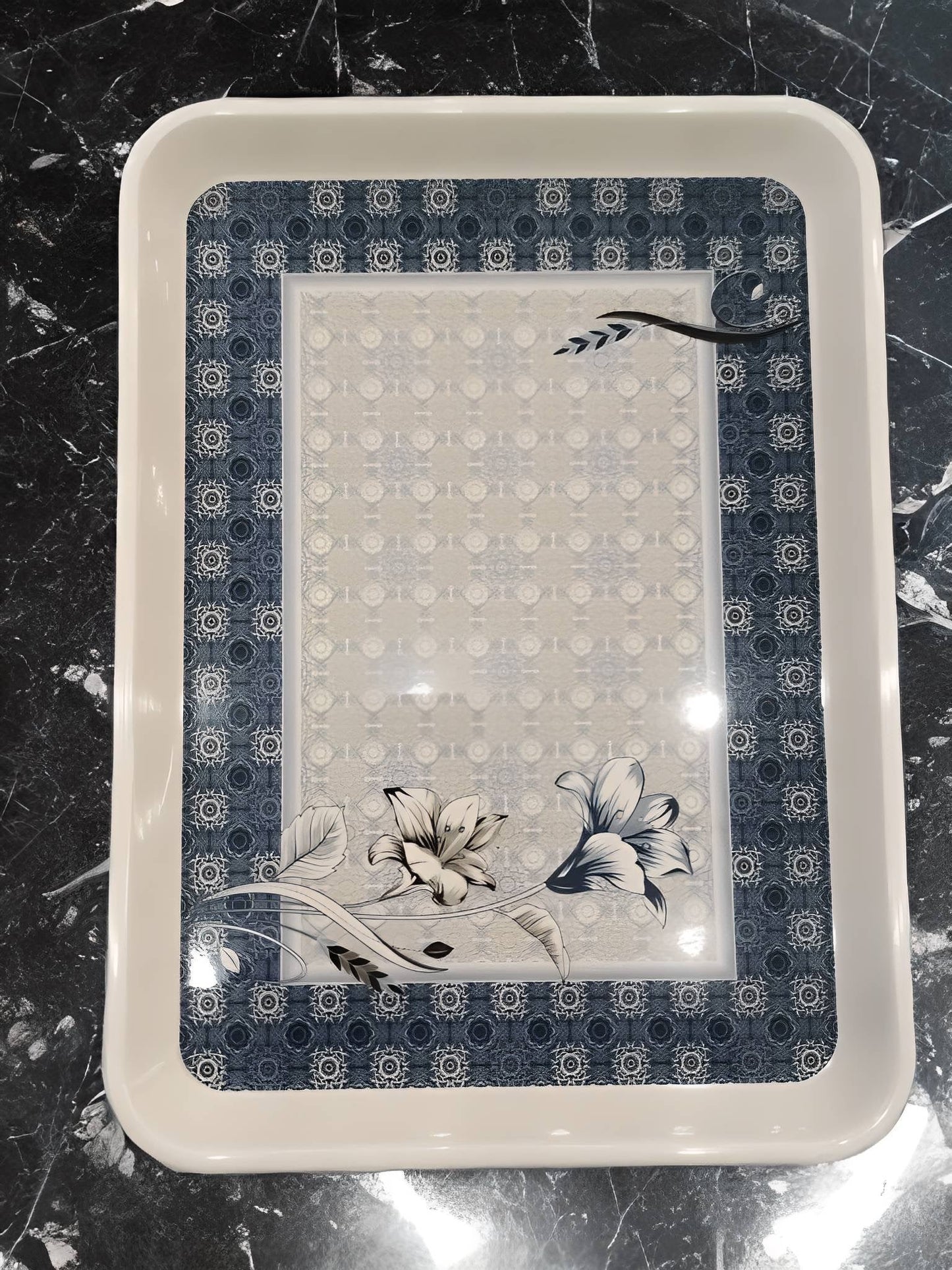 Premium Melamine Tray Stylish Rectangular Design for Versatile Serving Easy to Clean - Ideal for Indoor & Outdoor Use - Perfect for Tea, Coffee, Breakfast, and More I