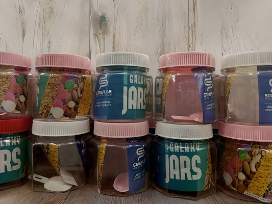 500 ml Plastic Jar Cap Rust Proof Air Tight Pack of 3