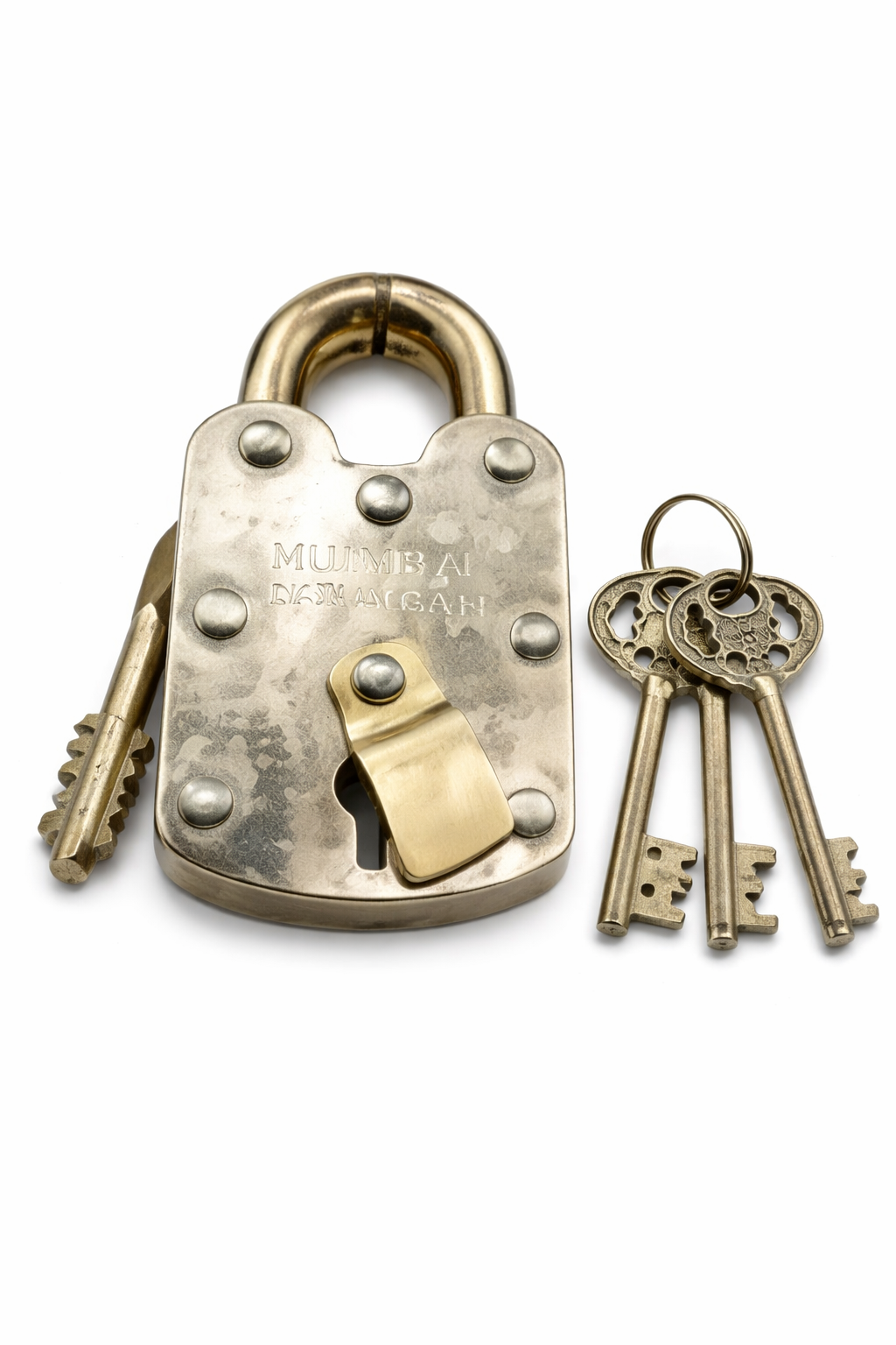 Desi Pad Lock Ali Garh Lock LalaLock with three tijori style keys