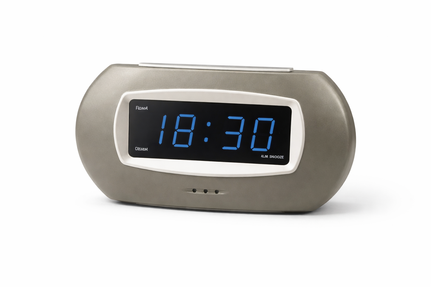 Digital LED Alarm Clock with Snooze – Bedside Table Clock | Large Blue Display, 12/24H Format | Bedroom & Travel Clock Pakistan
