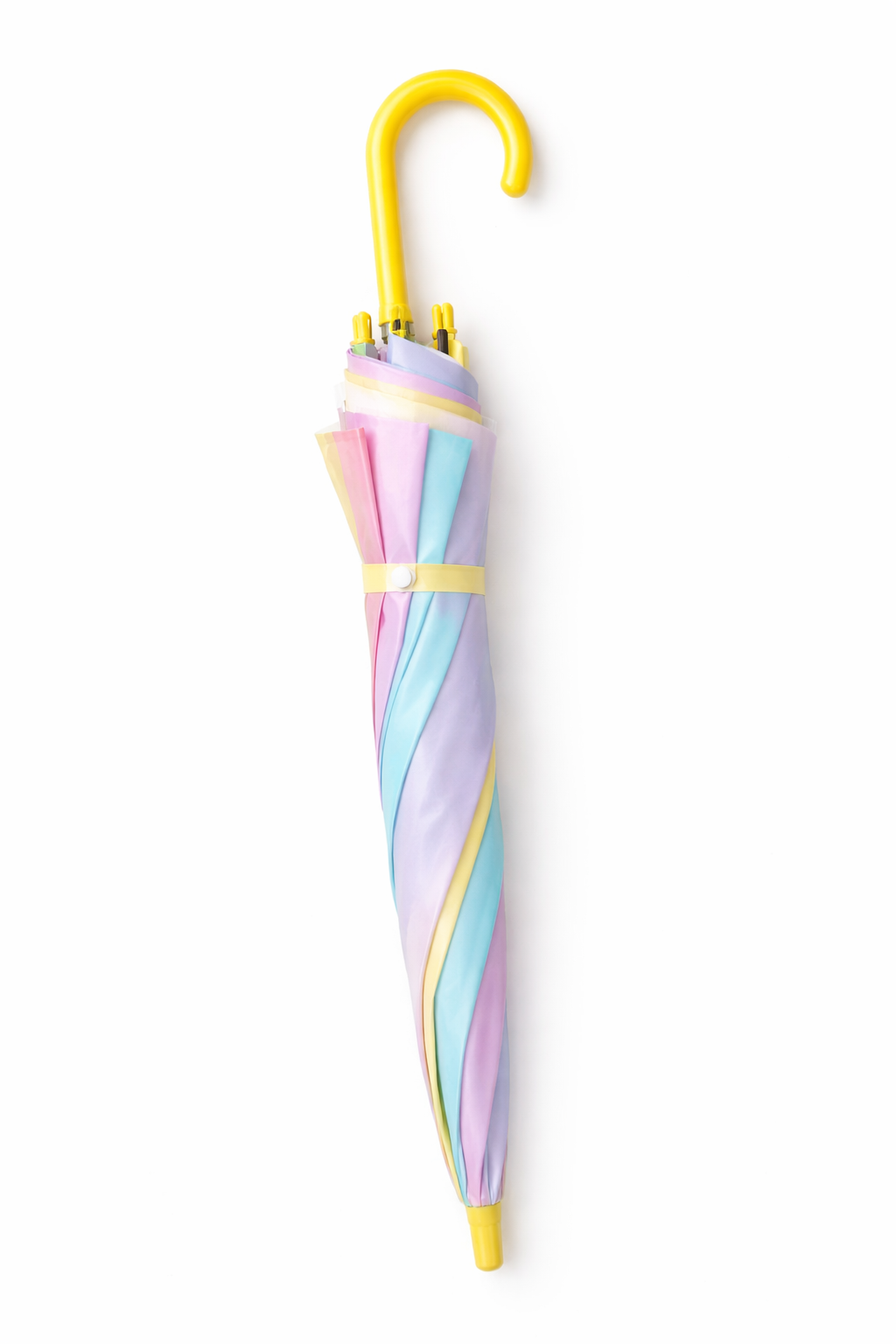 Pastel Rainbow Umbrella for Girls & Women – Long Handle Windproof Canopy | Aesthetic Multicolor Umbrella for Rain & Sun | Pakistan