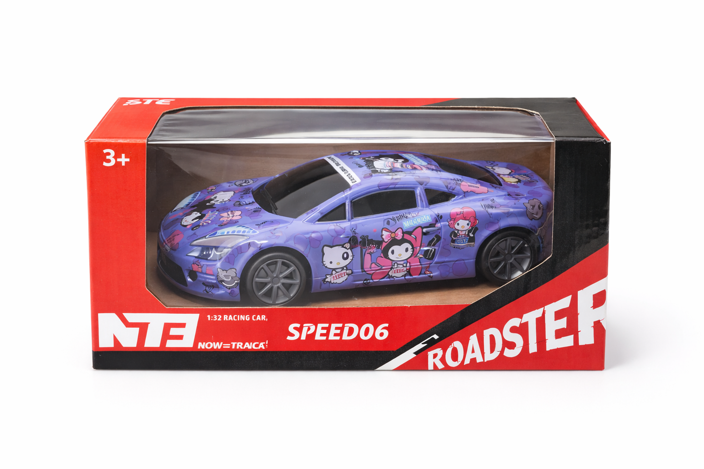 Diecast Cartoon Racing Car Toy 1:32 – Metal Sports Car for Kids with Cute Design (Roadster Model)
