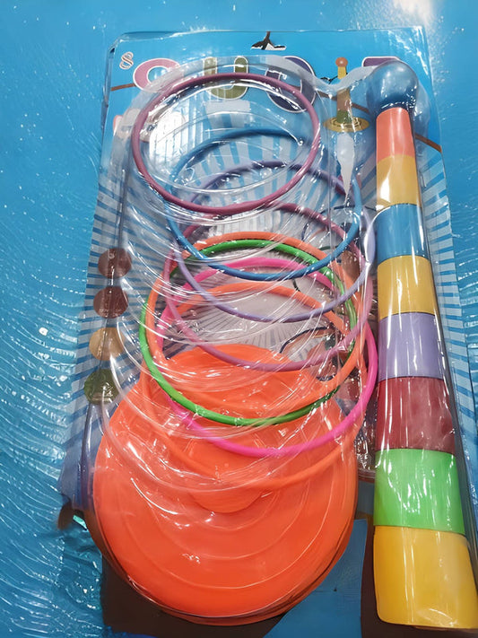 Children Outdoor Fun & Toy Sports Circle Ferrule Stacked Layers Game Parent-Child Interactive Ferrule Throwing Game Kids