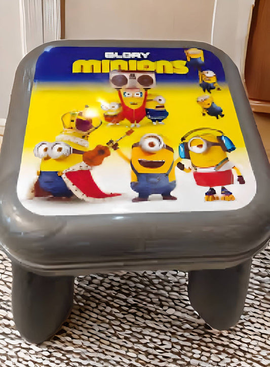 Children_s Stool, lnOutdoor, Minion Cartoon Design Kids Stool Plastic Stool
