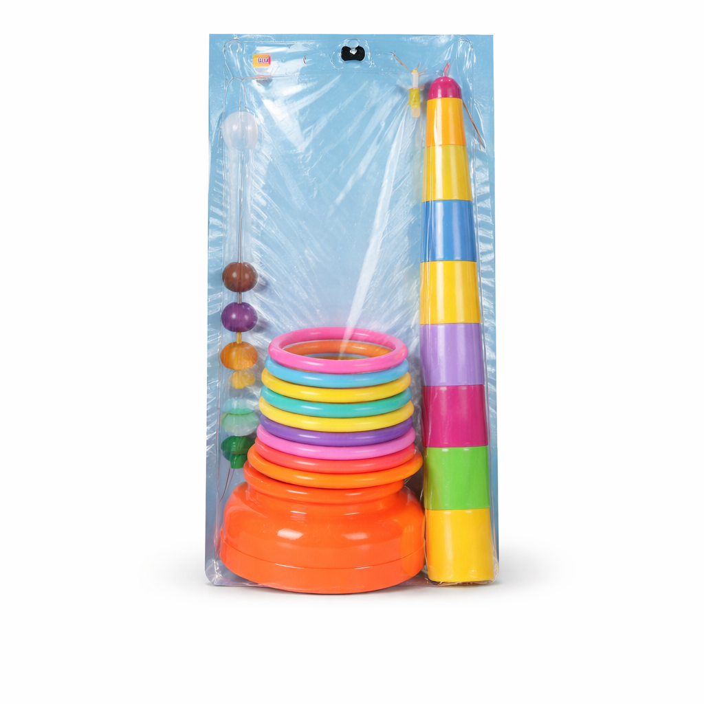 Children Outdoor Fun & Toy Sports Circle Ferrule Stacked Layers Game Parent-Child Interactive Ferrule Throwing Game Kids