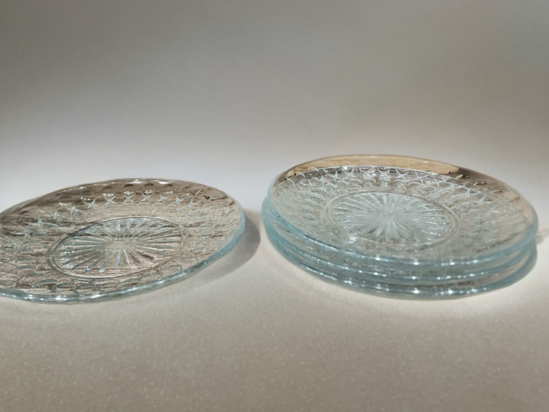 Crystal Candle Plates 6 PCs