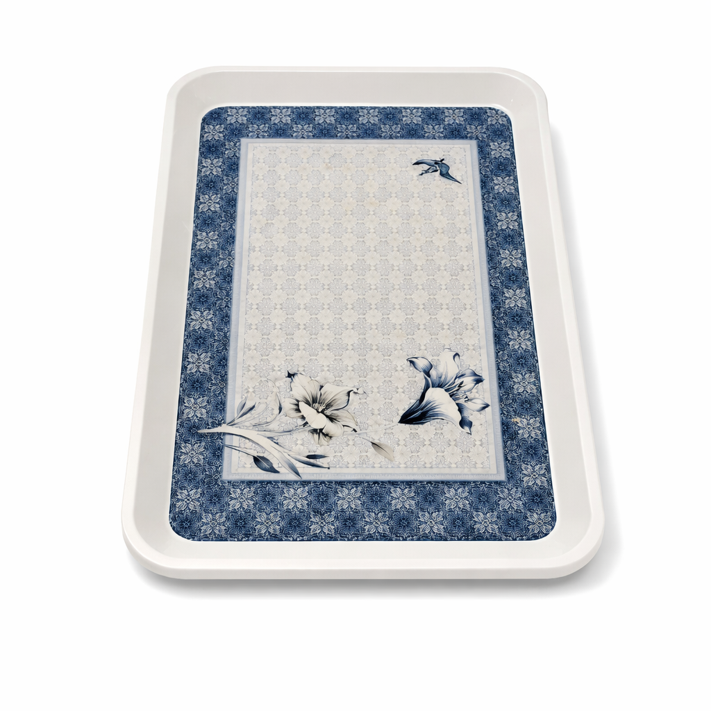 Premium Melamine Tray Stylish Rectangular Design for Versatile Serving Easy to Clean - Ideal for Indoor & Outdoor Use - Perfect for Tea, Coffee, Breakfast, and More I