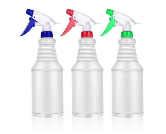 Empty Spray Bottles 3 Pieces 750 ml Refillable Plastic Spray Bottle with Spray and Jet Modes for Cleaning Kitchen Garden Watering Plants Pack of 2