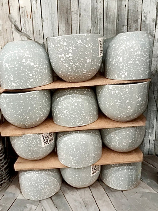 Grey Marble Coffee Cups 6 Pcs