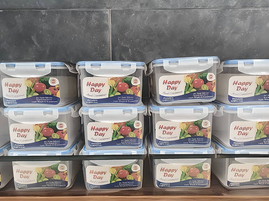 Happy Day Airtight Food Container (Approx. 600 ml) 2 PCs