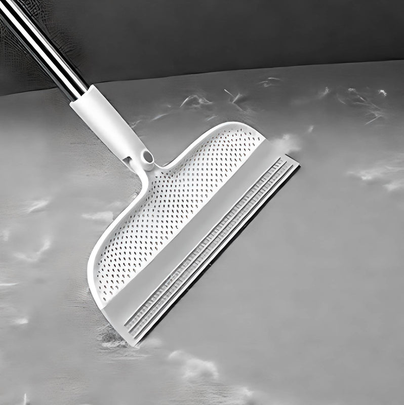 JOYBOS Silicone Broom, Squeegee, Pet Hair Remover - Magic Broom for Cleaning Cleans Glass, Fine Dust, Hair, Liquids for Smooth Floors Tile, Rugs, Windows (Grey)