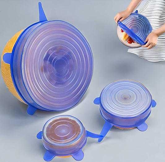 Kitchen Reusable Silicone Stretch Seal Lid Preservation Vacuum Food Storage Bowl Cover