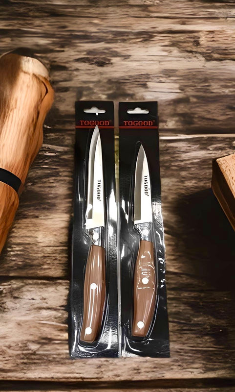 Knife stainless steel wood handle