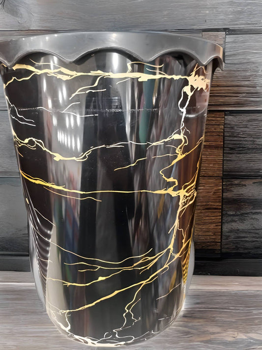 Marble Printed Dust Bin Medium