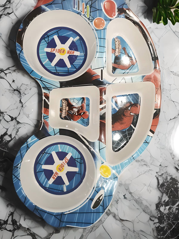 Marvel Ultimate Spider-Man Divided Kids Tray Plate 2 PCs