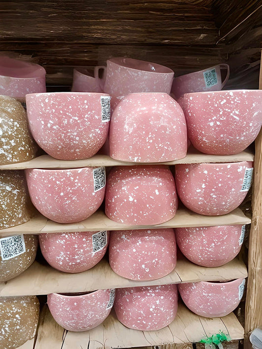 PINK Marble Coffee Cups 6 Pcs