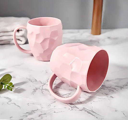 PINK Marble Coffee Cups 6 Pcs