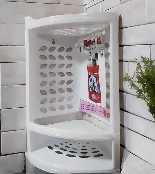 Royal Multi Purpose Plastic Small size Corner Rack 31ayer Stylish Storage Shelf for KitchenLiving RoomBathroom Plastic Corner Rack