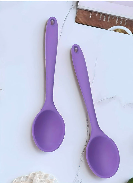 Silicone Mixing Spoons For Cooking & Baking Pack of 2