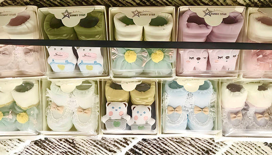 TRY New Born Baby Socks Set 3d Style Suitable for 0-9 Month Baby 100 % Cotton(2 Pair of Socks) Packed in a box