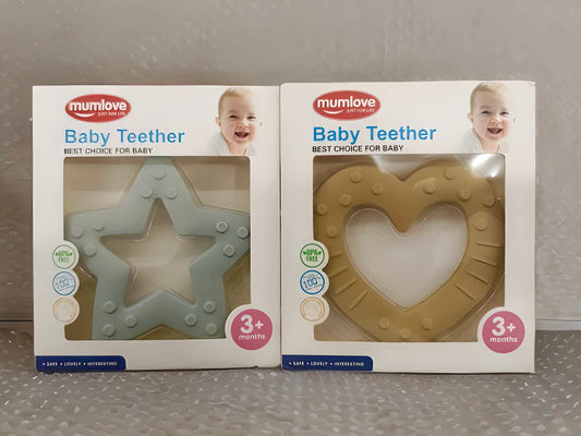 Teri Beri Silicone Baby Teether for Kids & Toddlers, Soft Baby Teething Toys, Easy to Hold, Soothes Sore Gums, BPA Free, 3 to 12 Months (Star)