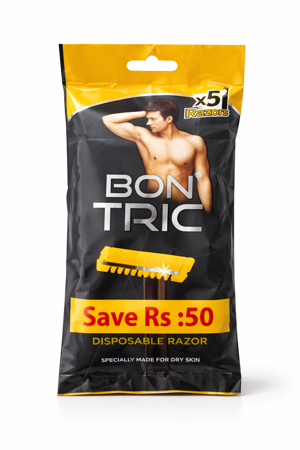 Pack of 5 Disposable Razors for Men – Sharp Triple Blade Shaving Razor for Dry Skin | Smooth Shave Pakistan