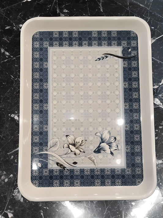 Premium Melamine Tray Stylish Rectangular Design for Versatile Serving Easy to Clean - Ideal for Indoor & Outdoor Use - Perfect for Tea, Coffee, Breakfast, and More I